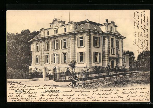 Ansichtskarten: AK Bülach, Krankenasyl, 1912 – Gebraucht aus Berlin von bartko-reher