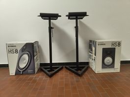 YAMAHA HS8 + Millenium BS-500 Monitorstativ-Set
