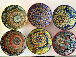 new 6x 16cm Colourful Ceramic Bowls(Schale, Schüssel)