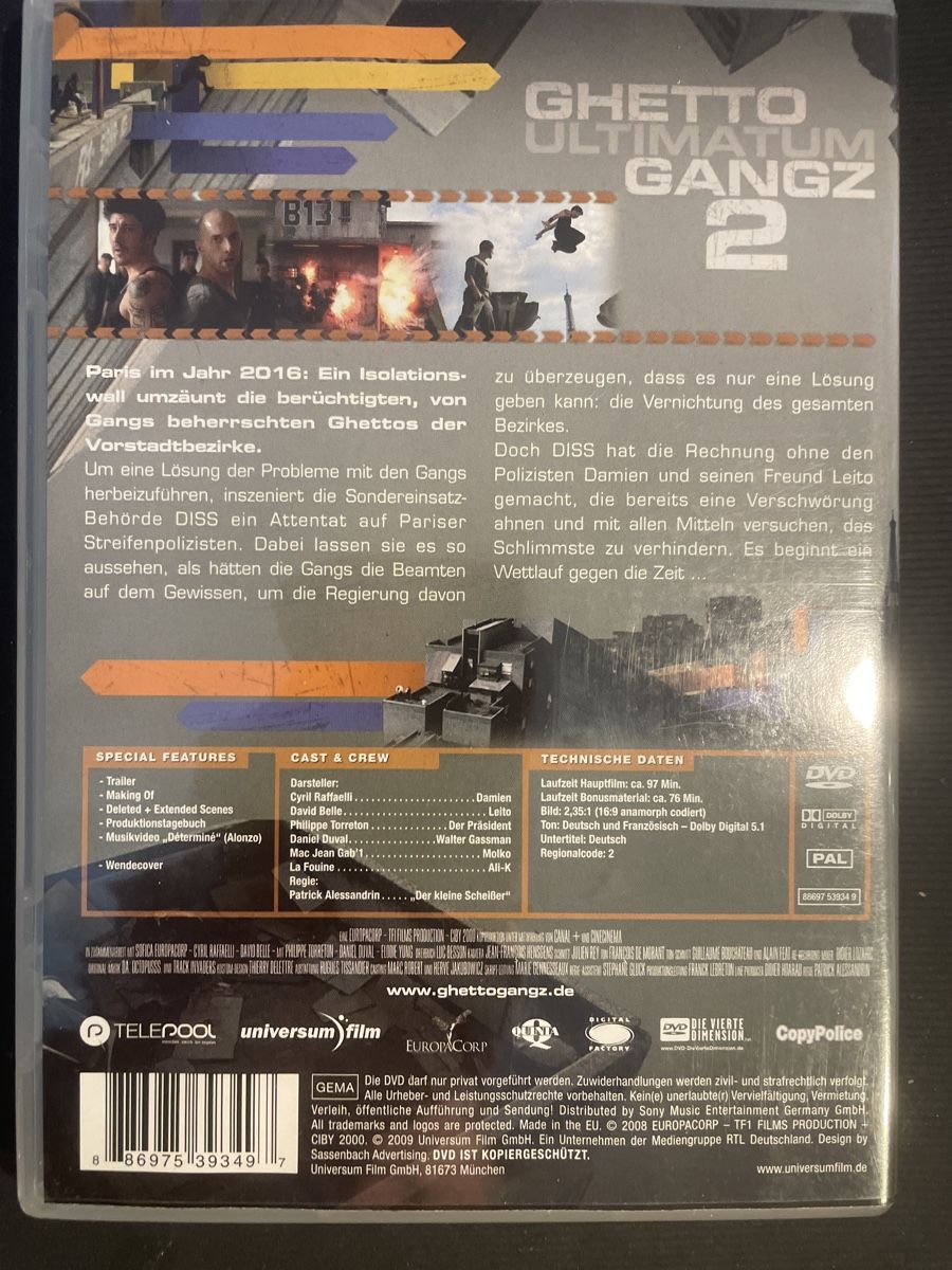 Alle DVDs: Ghetto Ultimatum Gangz2, von Luc Besson – Gebraucht aus Winterthur von machmaschine 1
