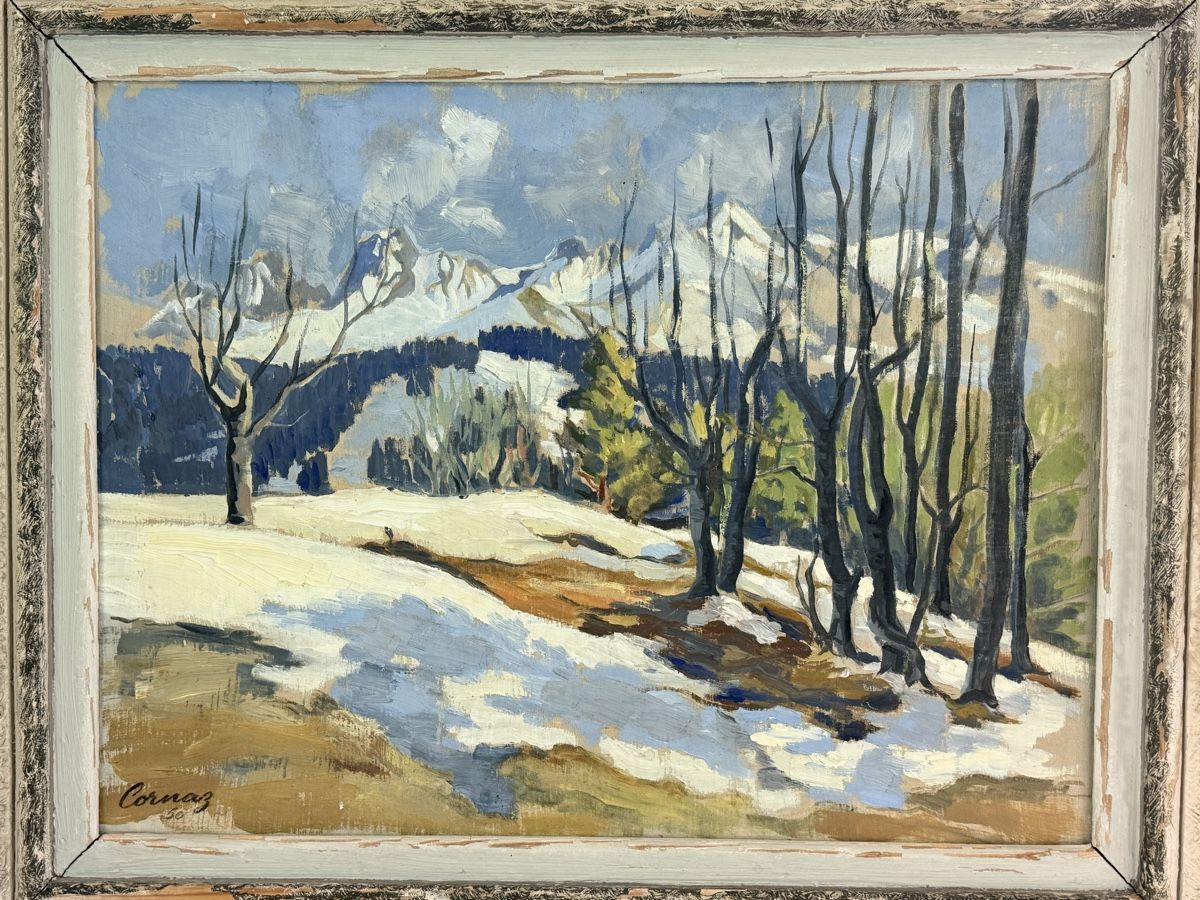 Tableaux: Ölgemälde – Winterlandschaft - signiert – D'occasion à Solothurn par NUVICO 4