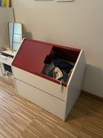 IKEA STUVA/FRITIDS Bank mit Kasten, weiss/rot 