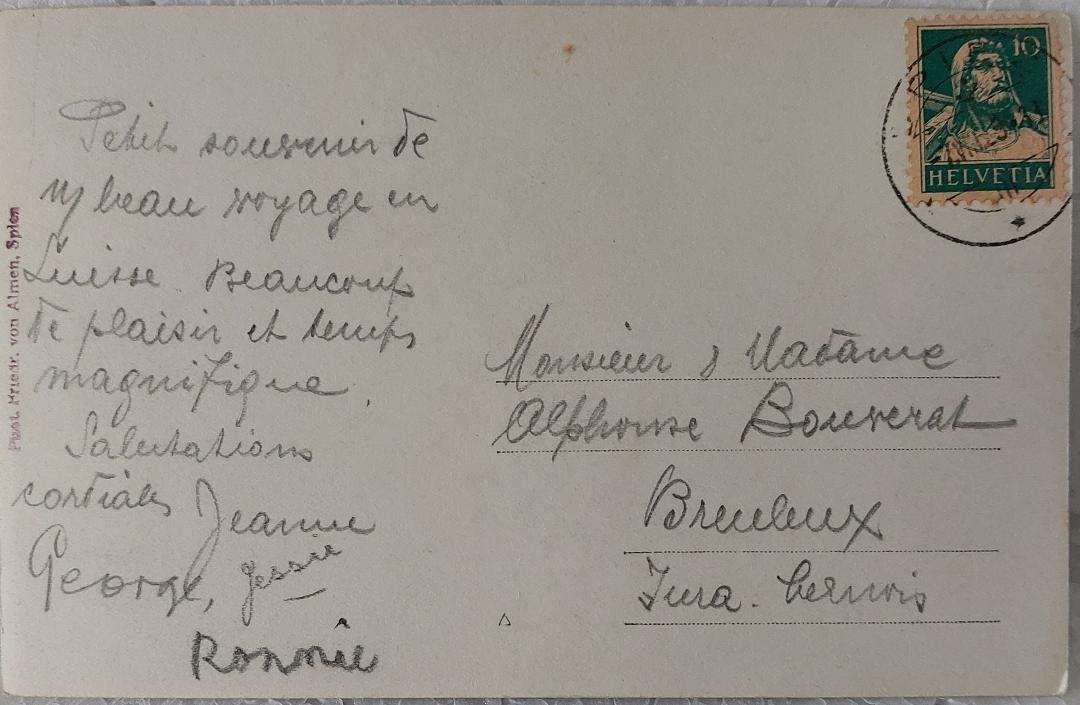 Cartes postales: SPIEZ & Niesen, Thunersee - 1923 – D'occasion à Delémont par Domdom1 1