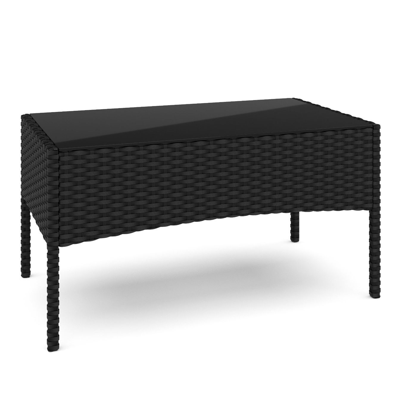 Tischset: Gartenset Rattan MOLDE schwarz/beige – Neu und originalverpackt aus Baar von KardosShop 7