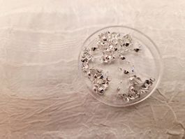 100 stück Quetschkalotten silberfarbe