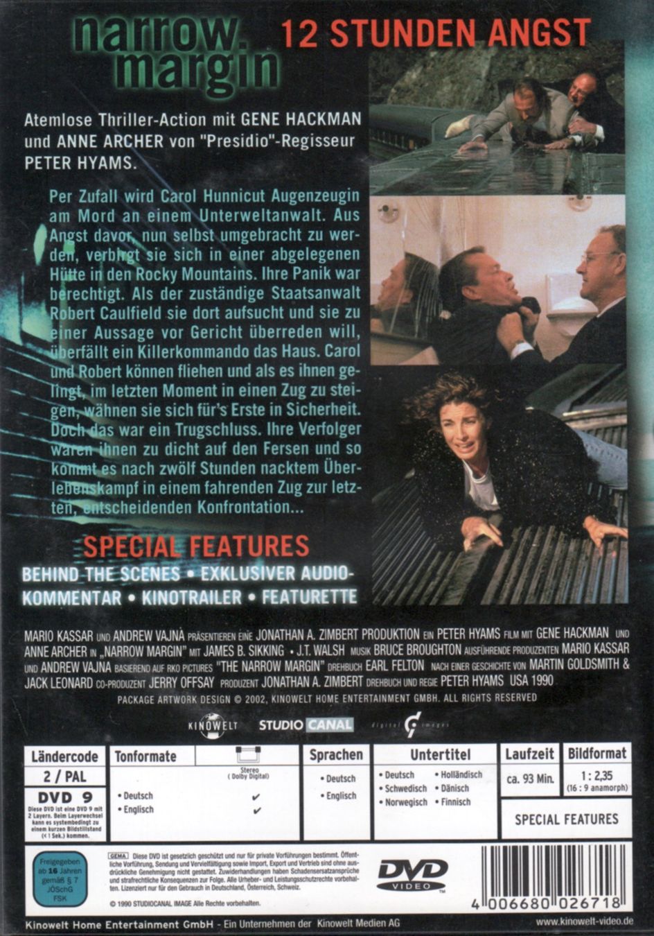 Tutti i DVDs: DVD: Narrow Margin (mit: Gene Hackman, Anne Archer) – Usato da Tägerig venduto da fil_f8k6 1