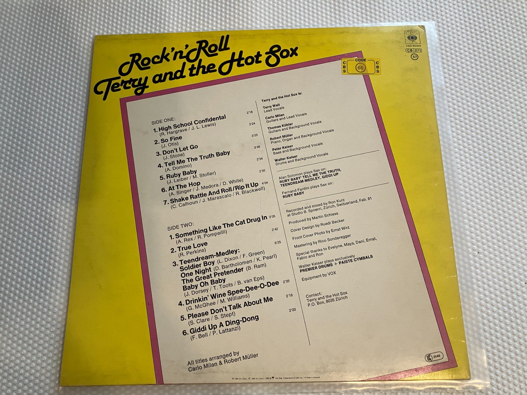 Dischi in vinile: Terry And The Hot Sox – Usato da Aarwangen venduto da Jukebox3 3