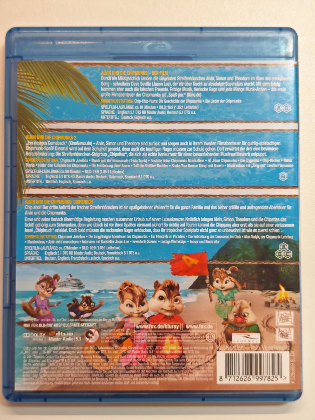 Alle DVDs: Alvin und die Chipmunks 1, 2 & 3 – Gebraucht aus Liestal von Kratzilla 3