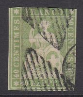 SBK 26A2, 40Rp. schwr. eidg. Raute Befund Hermann, K: 1400,-