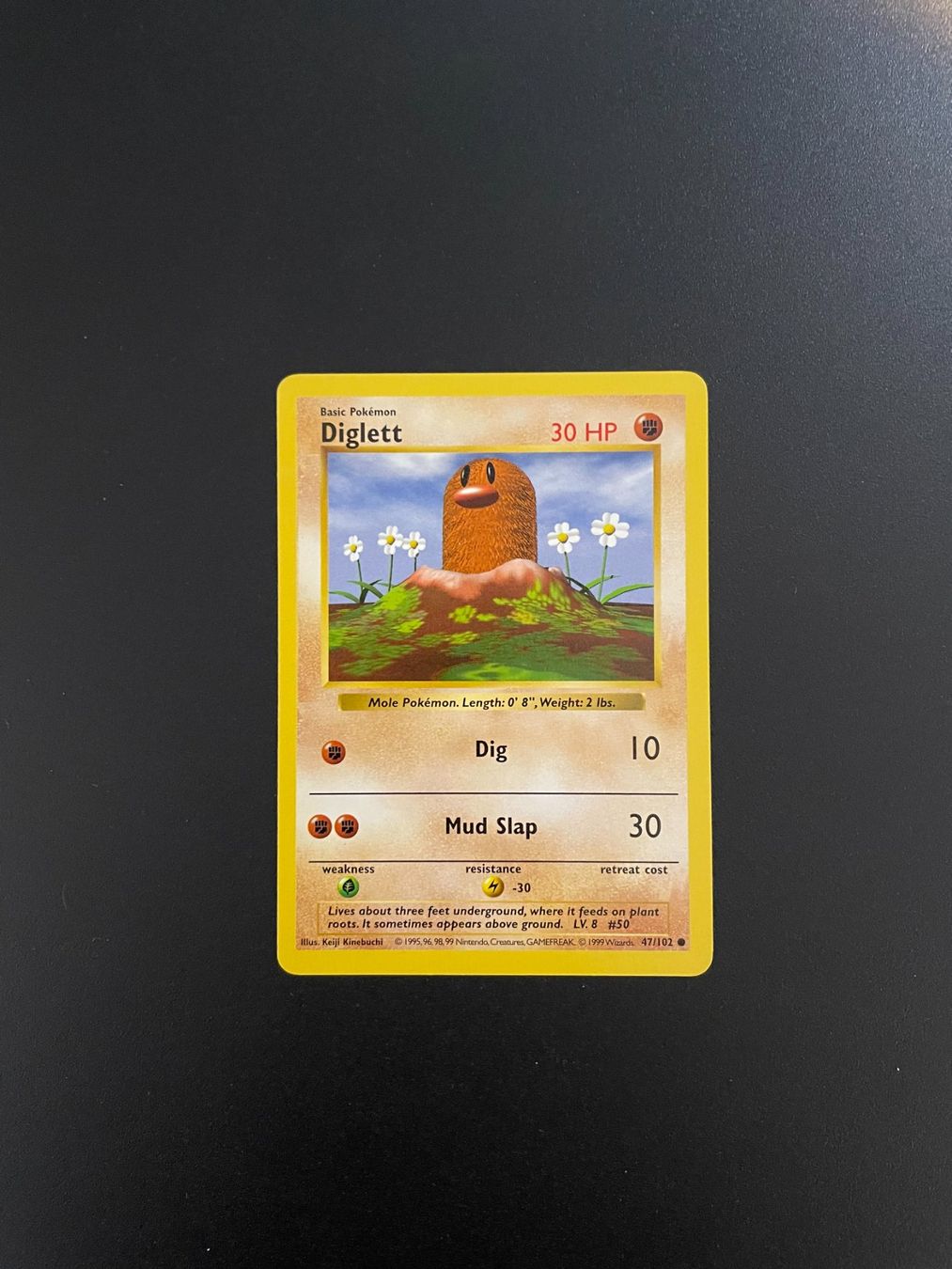 Pokémon Carte collezionabili: Pokémon Base Set Shadowless Diglett 47/102 – Usato da Zürich venduto da kev_c5cb