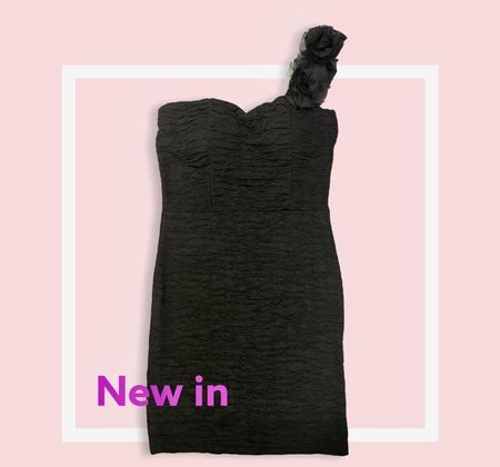 ♥️ Kleid Black Roses drapiert
