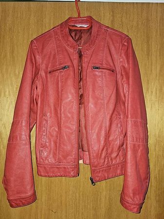 rote Jacke Lederoptik gr 34-36