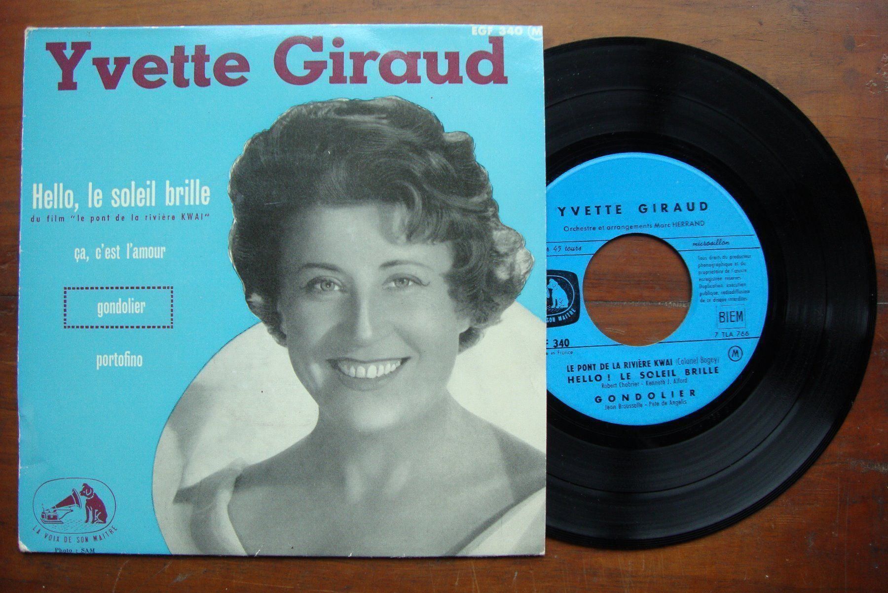Dischi in vinile: YVETTE GIRAUD - HELLO, LE SOLEIL BRILLE – Usato da Bern venduto da Uli_10_11