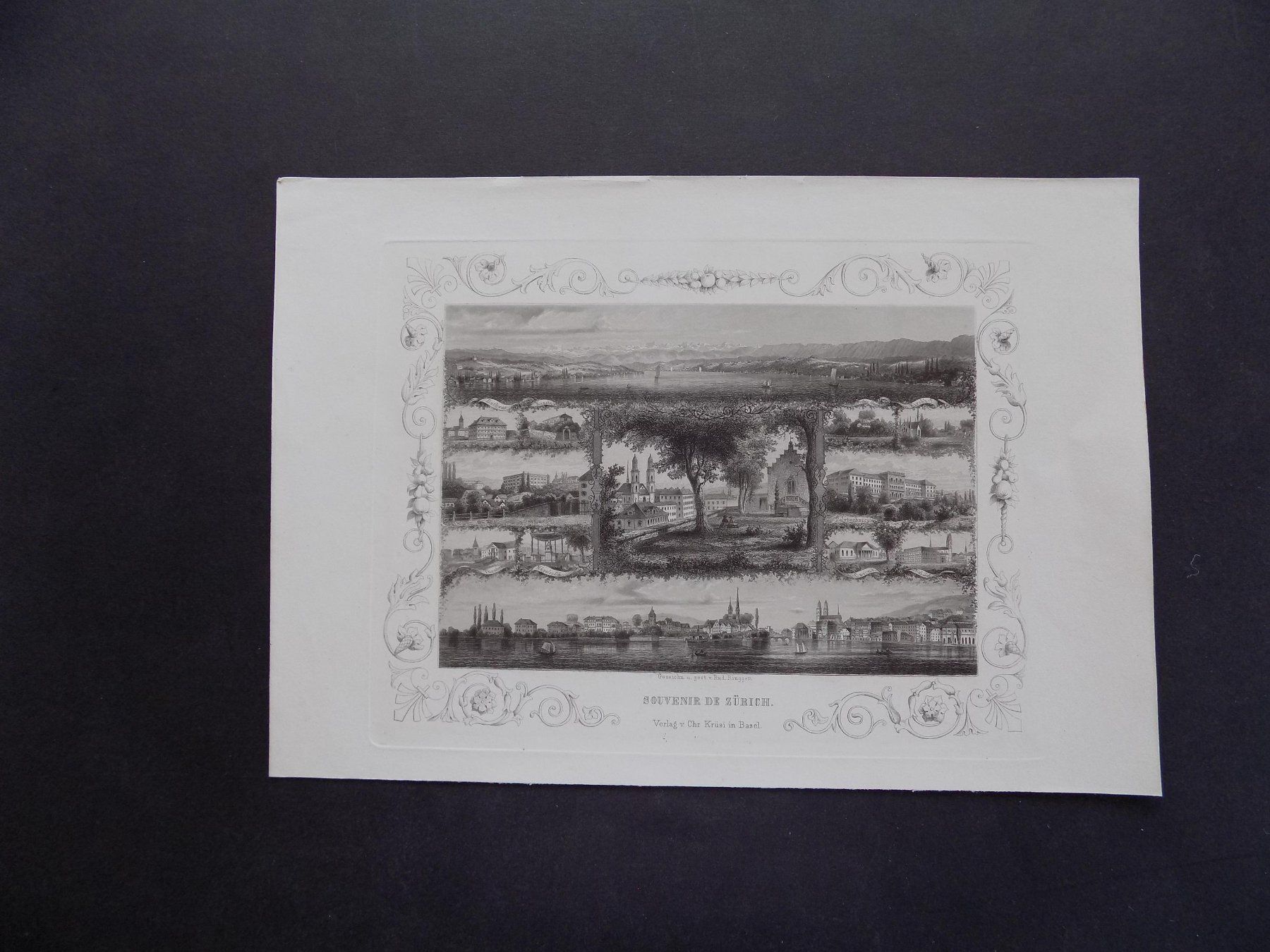 Gravures: Zürich Souvenirblatt von Ringger – D'occasion à Risch par Rischli15