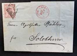 SCHWEIZ 1852 RAYON III MIT ATTEST