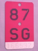 Velonummer SG 87