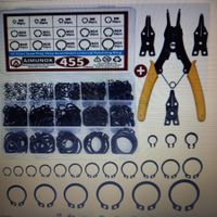 Set Zange u Sicherungsringe / Segerringe 455 teile in Box