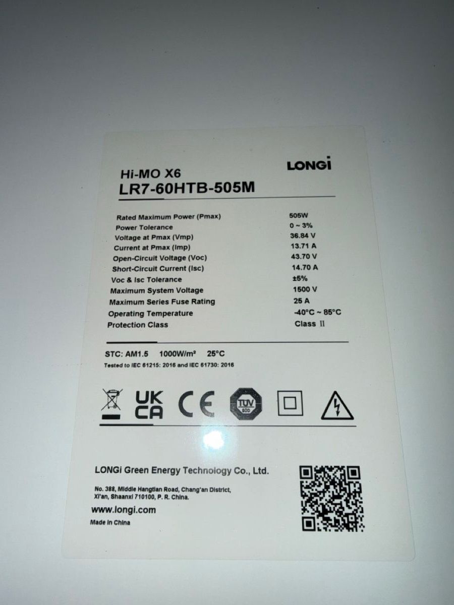 Longi Solargeräte und Solarprodukte: PV Modul Longi Hi-Mo X6 505Wp FullBlack – Neu (gemäss Beschreibung) aus Altishofen von upstage 1