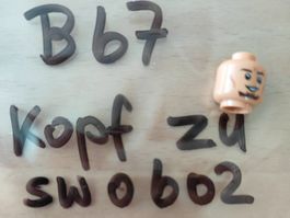 Legofigur: Nougat farbener Kopf zu   3626pb1191 /B67