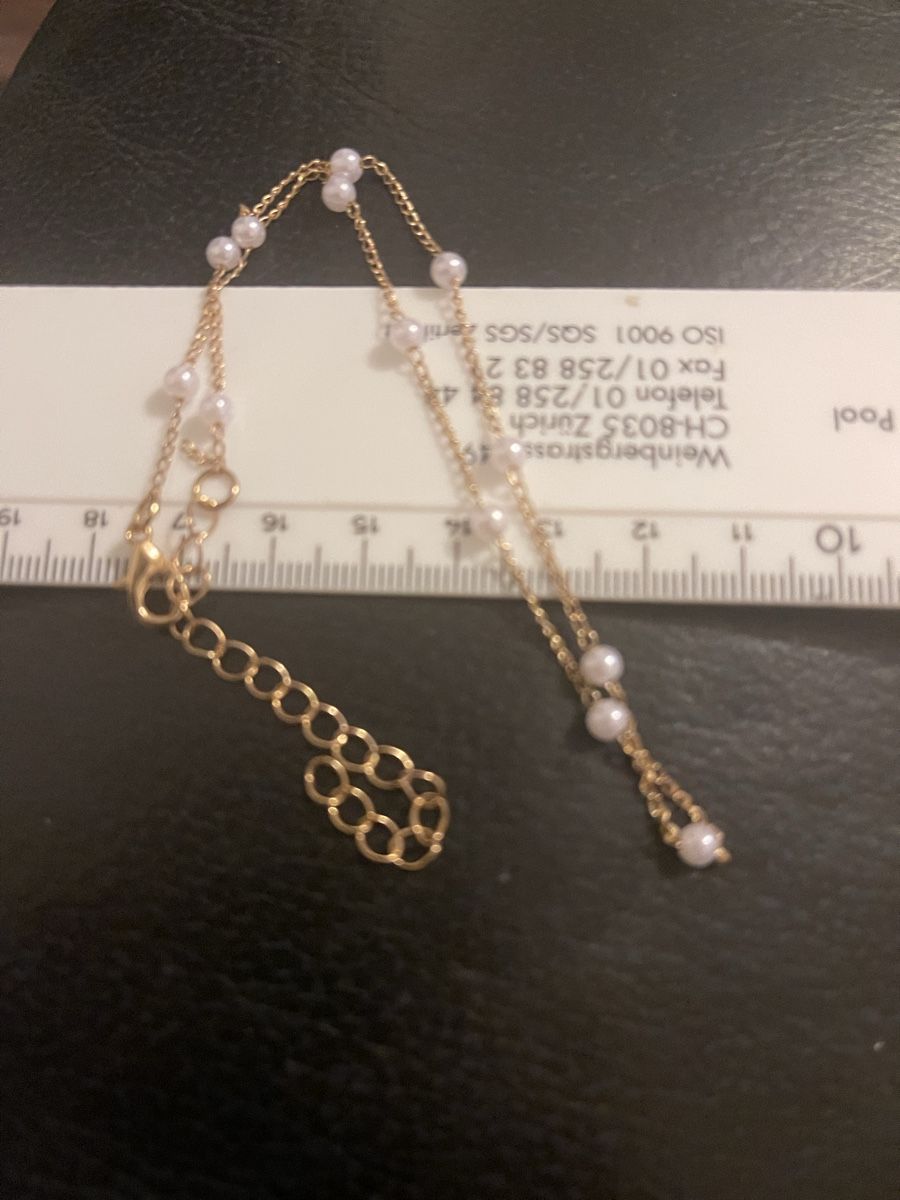 Ketten: Joli Collier doré et perles neuf  32 cm +6 cm  – Neu (gemäss Beschreibung) aus Kloten von Vermicelles 1