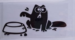 Simons Cat Aufkleber Schwarz