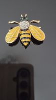 Bienen Broche mit Strass & Emaille, sommliche Accessoire