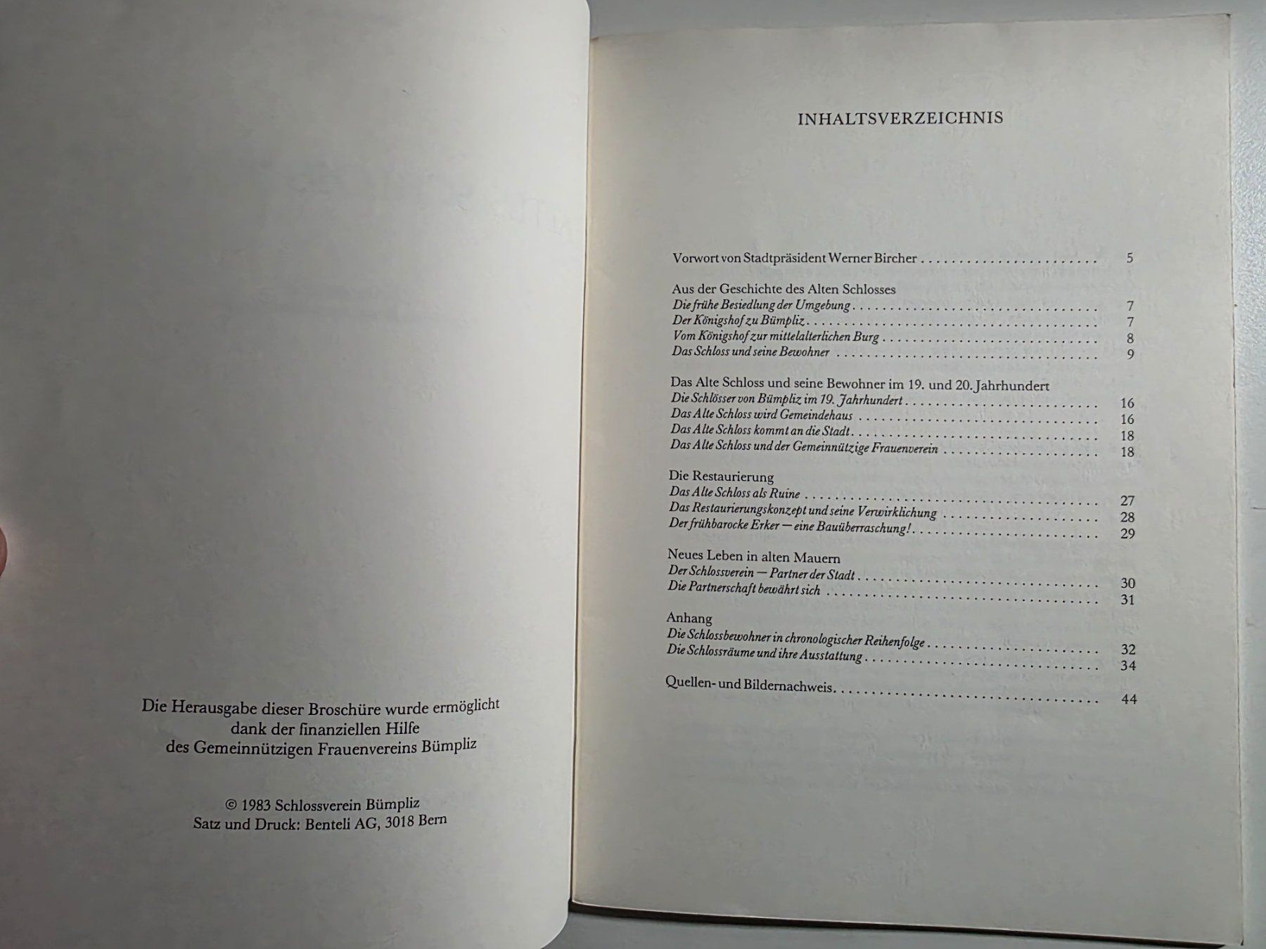 Libri: Altes Schloss Bümpliz - 1983 - – Usato da Walterswil BE venduto da Lonitti 2