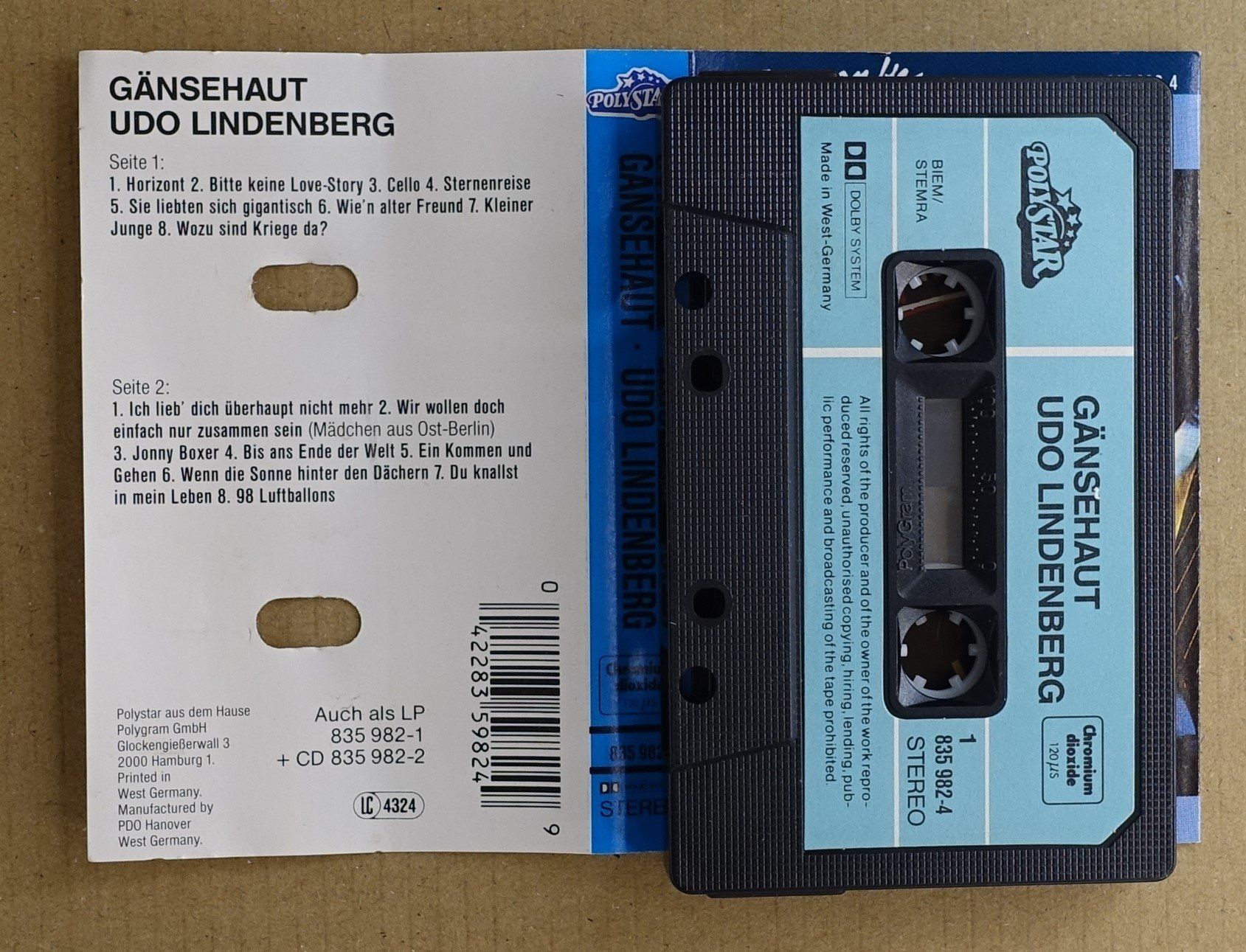 Musicassette: Udo Lindenberg – Gänsehaut – Usato da Sessa venduto da discoverymedia 1