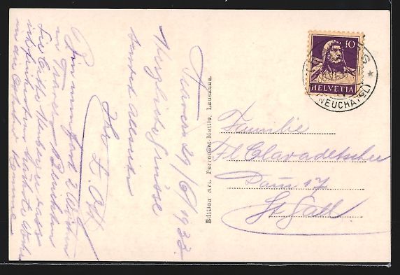 Cartoline postali: AK Travers, Le nouveau Collège, 1933 – Usato da Berlin venduto da bartko-reher 1