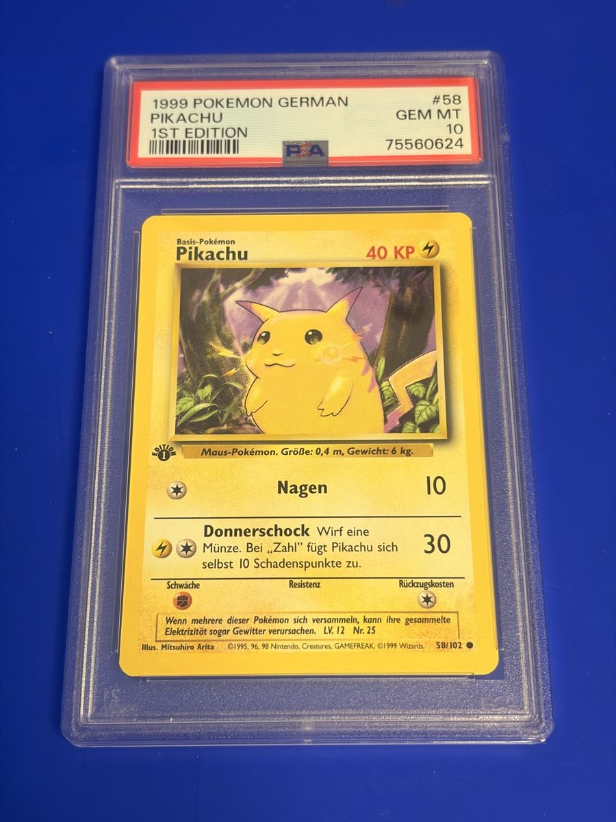 Pokémon Sammelbilder & Trading cards: Pokemon Pikachu 1st Edition PSA 10 German – Neu (gemäss Beschreibung) aus Rombach von SIR_SHIRT