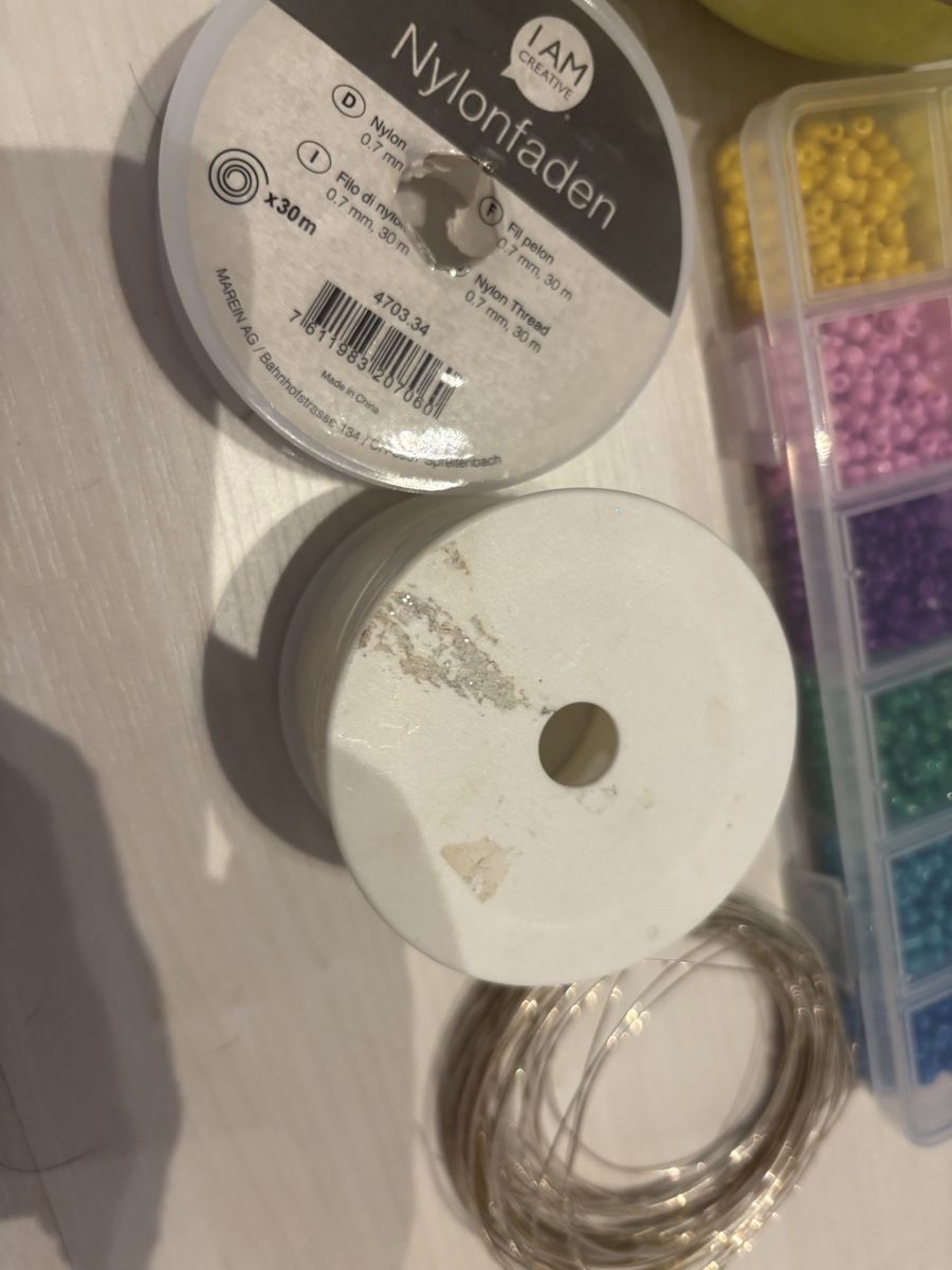 Kit bricolage: Bastelperlen Set inkl. Nylonfaden und Schmuckdraht – Usato da Herzogenbuchsee venduto da ameise02 3