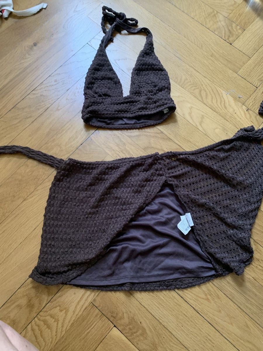 Pull&Bear Röcke: Ensemble jupe et top crochet marron pull & bear – Neu (gemäss Beschreibung) aus Genève von rez_c6c6 1