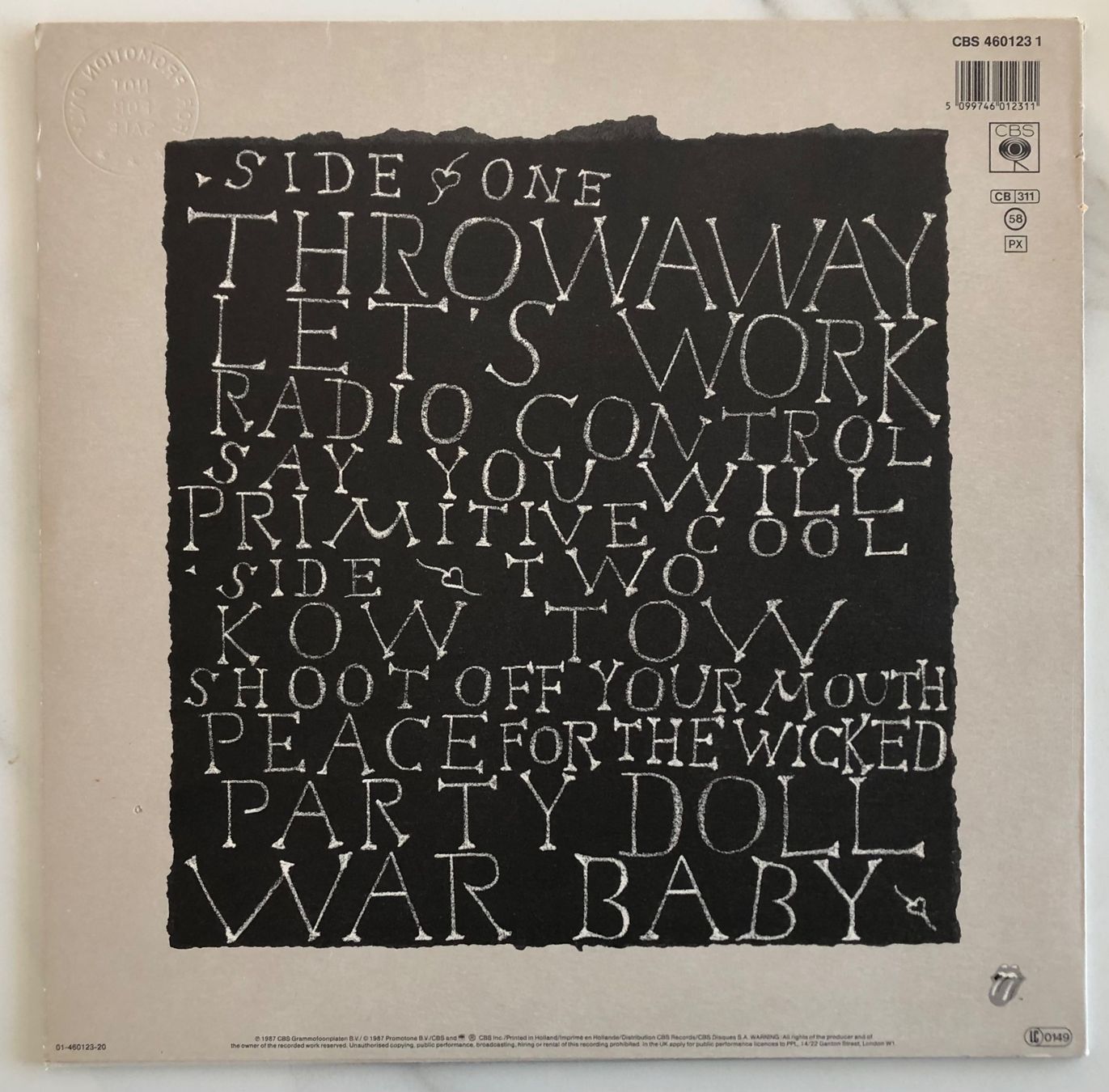 Vinyles: THE ROLLING STONES / MICK JAGGER - PRIMITIVE COOL – D'occasion à Poliez-Pittet par Newtown-Records 1