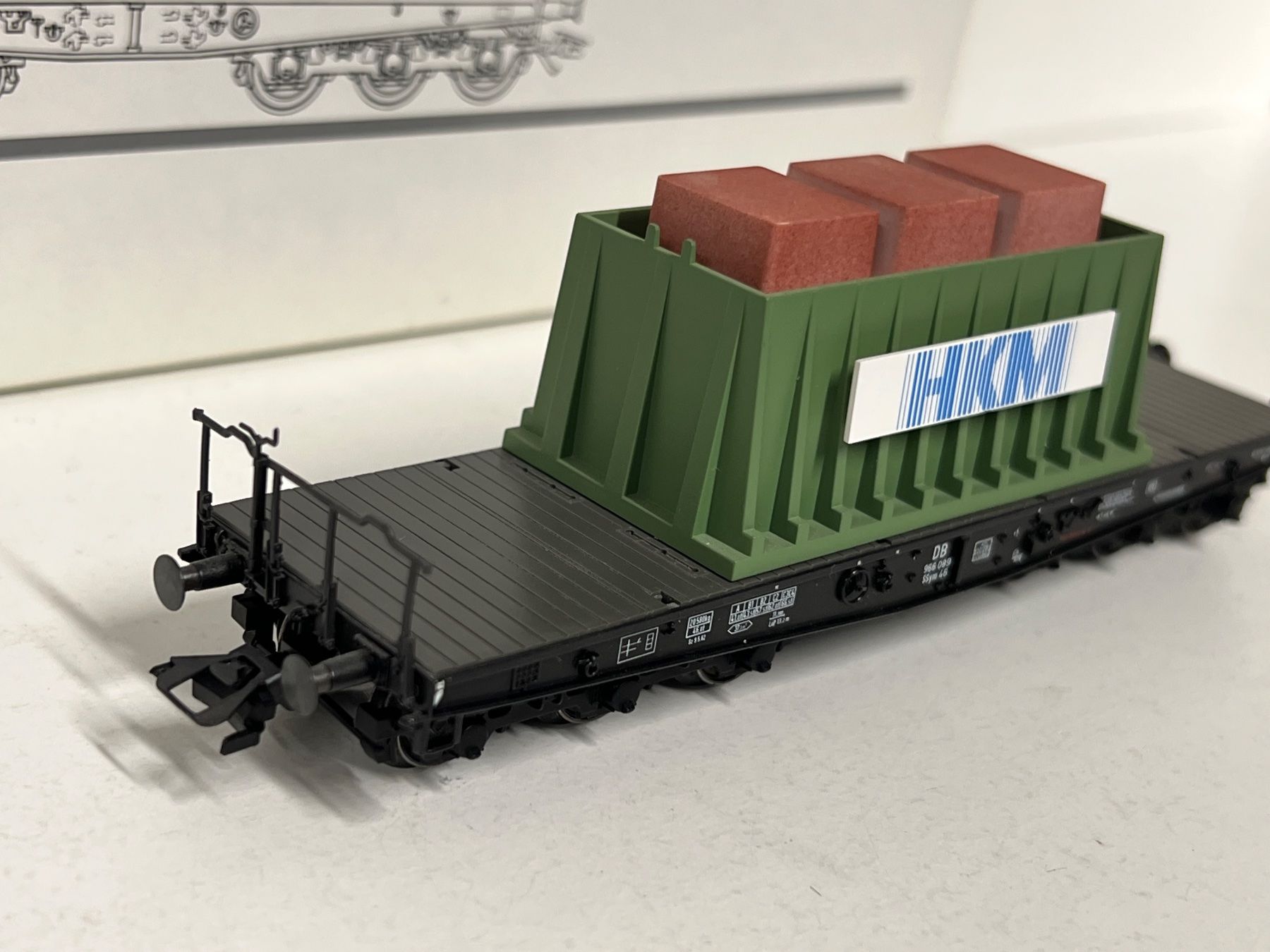 Märklin Modellini di ferrovie: Märklin 48668 Schwerlastwagen H0 AC – Usato da Neuenhof venduto da ludovicco 5