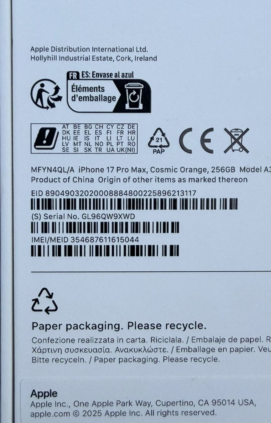 Apple Portables: iPhone 17 Pro Max, inkl. Apple Care+ – Neuf avec emballage d'origine à Muttenz par Johnny_Wishbone69 6