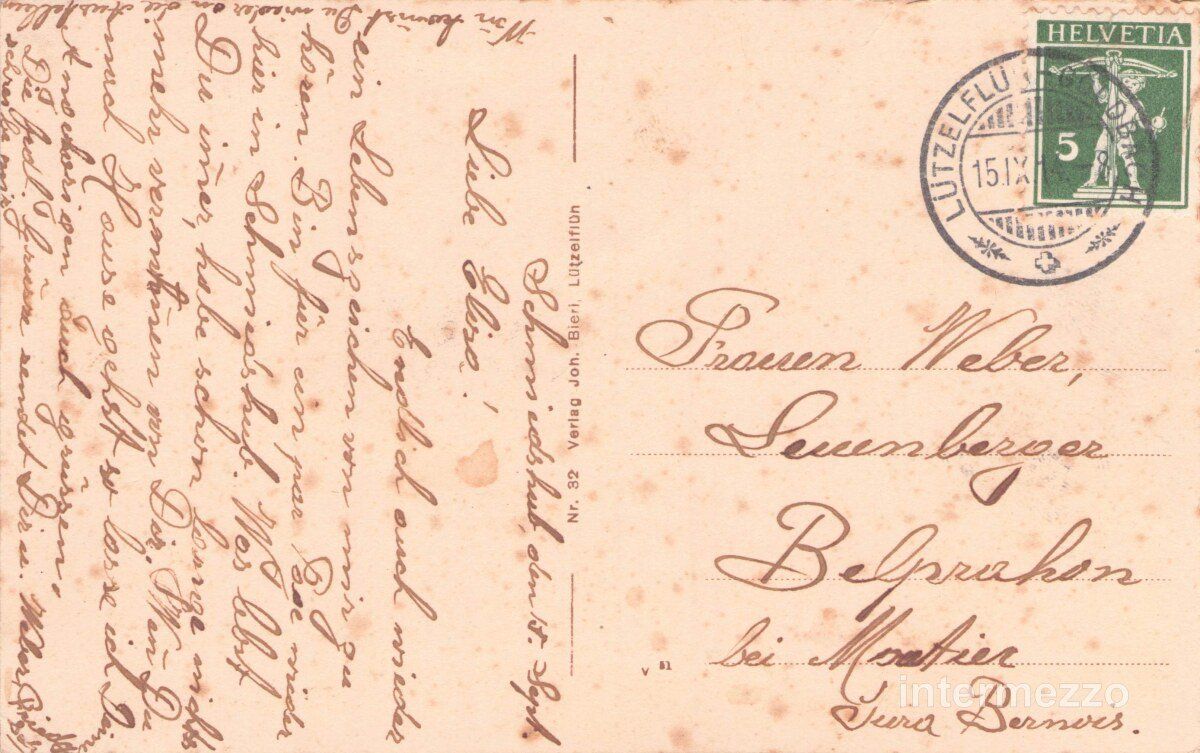 Ansichtskarten: Lützelflüh BE // 1914 Dorf Totalansicht – Gebraucht aus Basel von intermezzo12 1