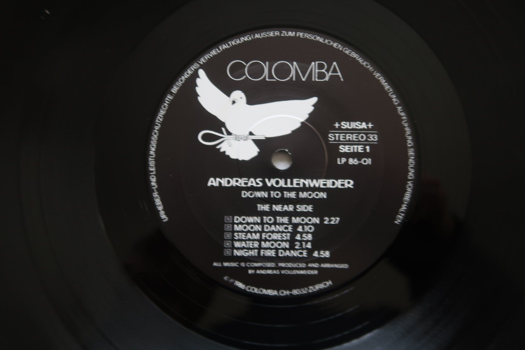 Dischi in vinile: ANDREAS VOLLENWEIDER - DOWN TO THE MOON - VINYL LP – Usato da Basel venduto da Patiscat 2
