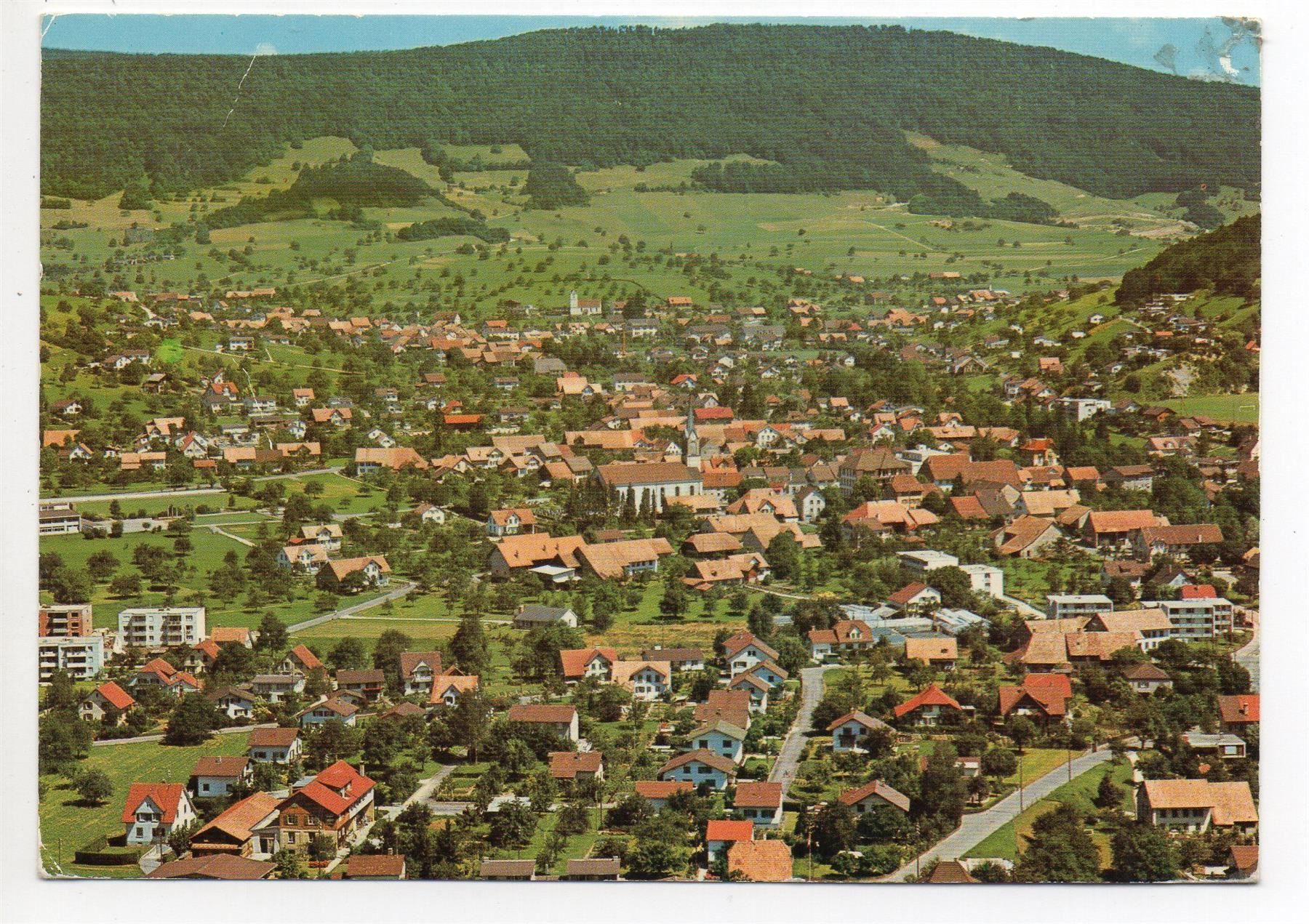 Cartoline postali: NIEDERERLINSBACH Flugaufnahme – Usato da Jona venduto da philajona