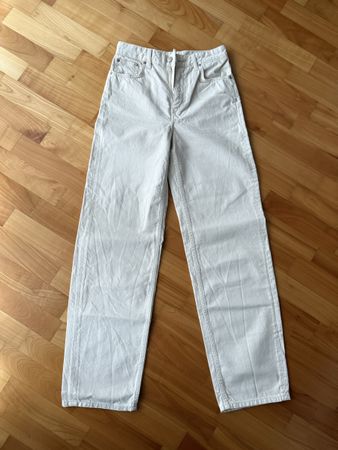 Zara Wide Leg Jeans, Beige, Gr. 34, neuwertig
