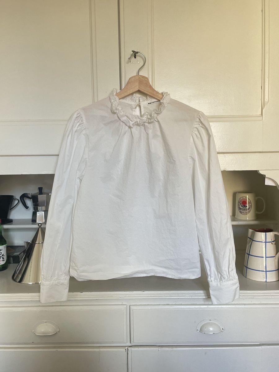 Camicette: White 100% cotton blouse – Usato da Lausanne venduto da jud_fvj7