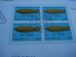 7 Belege Thema Aviatik, um 1975 Schweiz