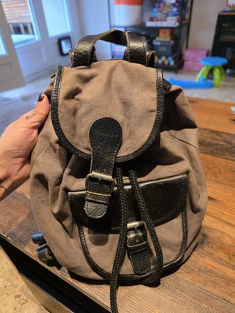 Ruster Vintage Rucksack Canvas & Leder – Braun/Schwarz