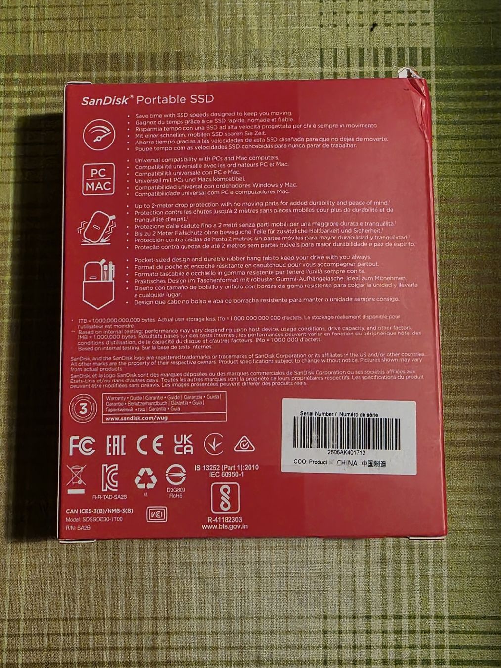 Sandisk Dischi rigidi: SanDisk Portable SSD 1TB – Nuovo e nell'imballaggio originale da Wilchingen venduto da Tappich 2
