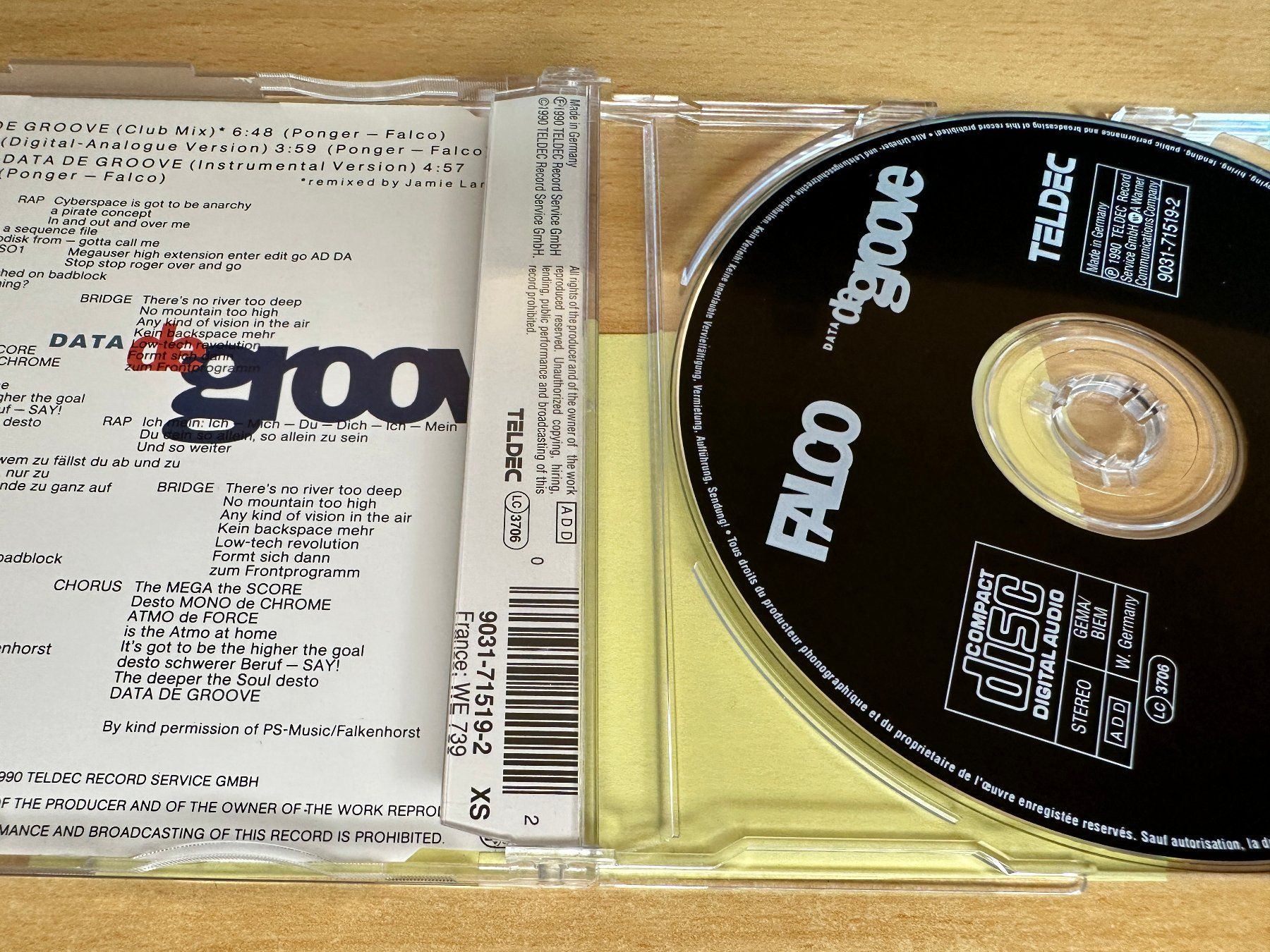 CDs: Falco – Data De Groove - Maxi CD – D'occasion à Rikon im Tösstal par Alpenmutz 1