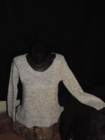 pull  multi gris à maille