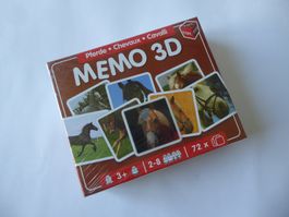 Schönes Memory 3D Pferde, 72 Karten, Toy, neu