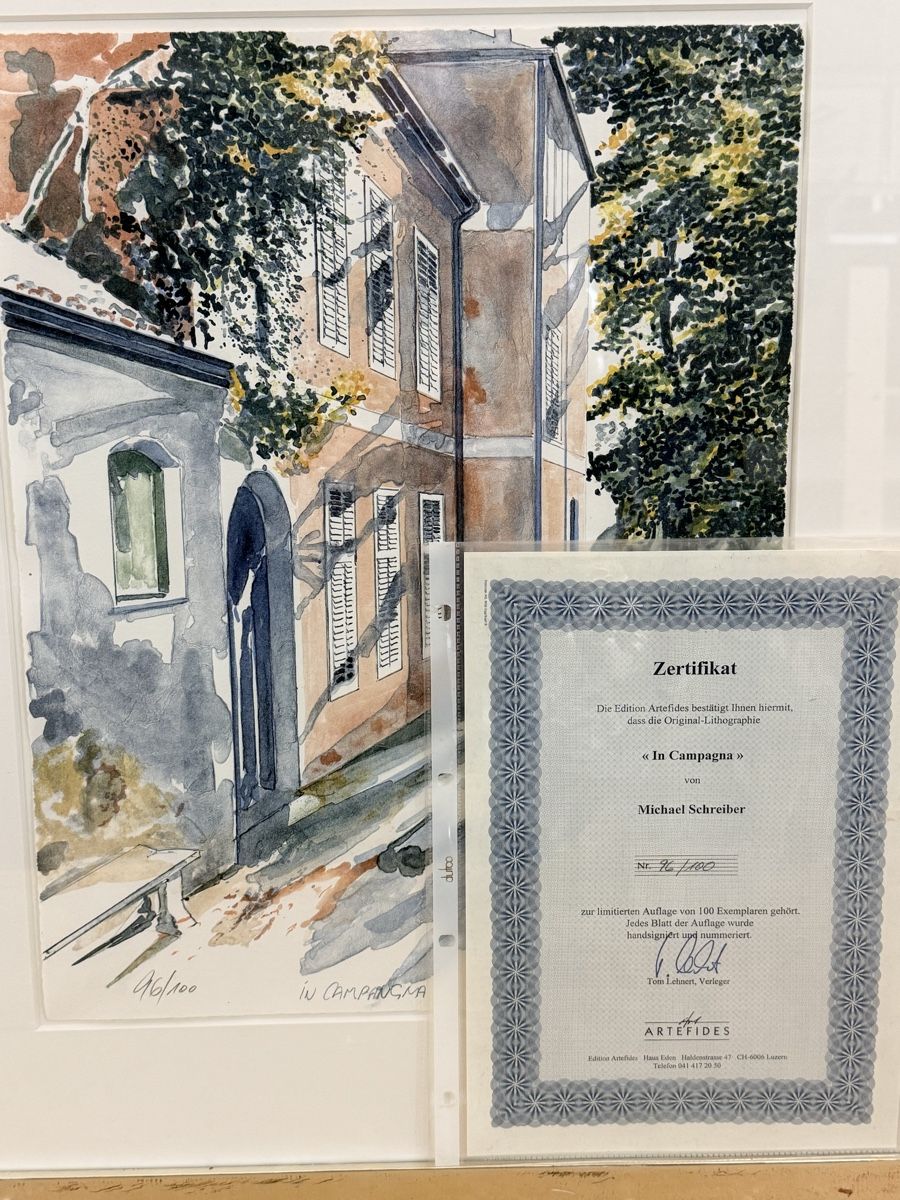 Grafica & Litografie: In Campagna von Michael Schreiber - Original-Lithographie – Usato da Solothurn venduto da NUVICO 7