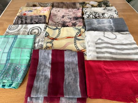Schals Sommer-Set: 14 Tücher, Halstuch Damen Schal Foulards