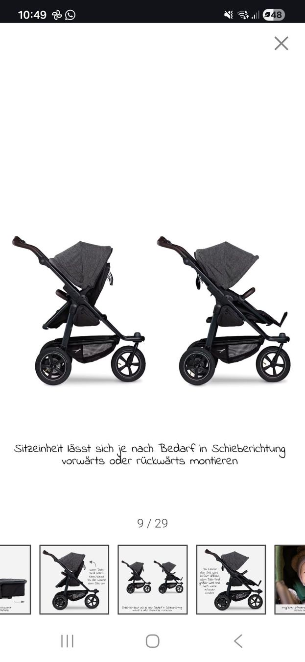 TFK Carrozzine: TFK Mono 2 Kombikinderwagen Premium Anthrazit – Usato da Birmenstorf AG venduto da NicoleInnebandy 4