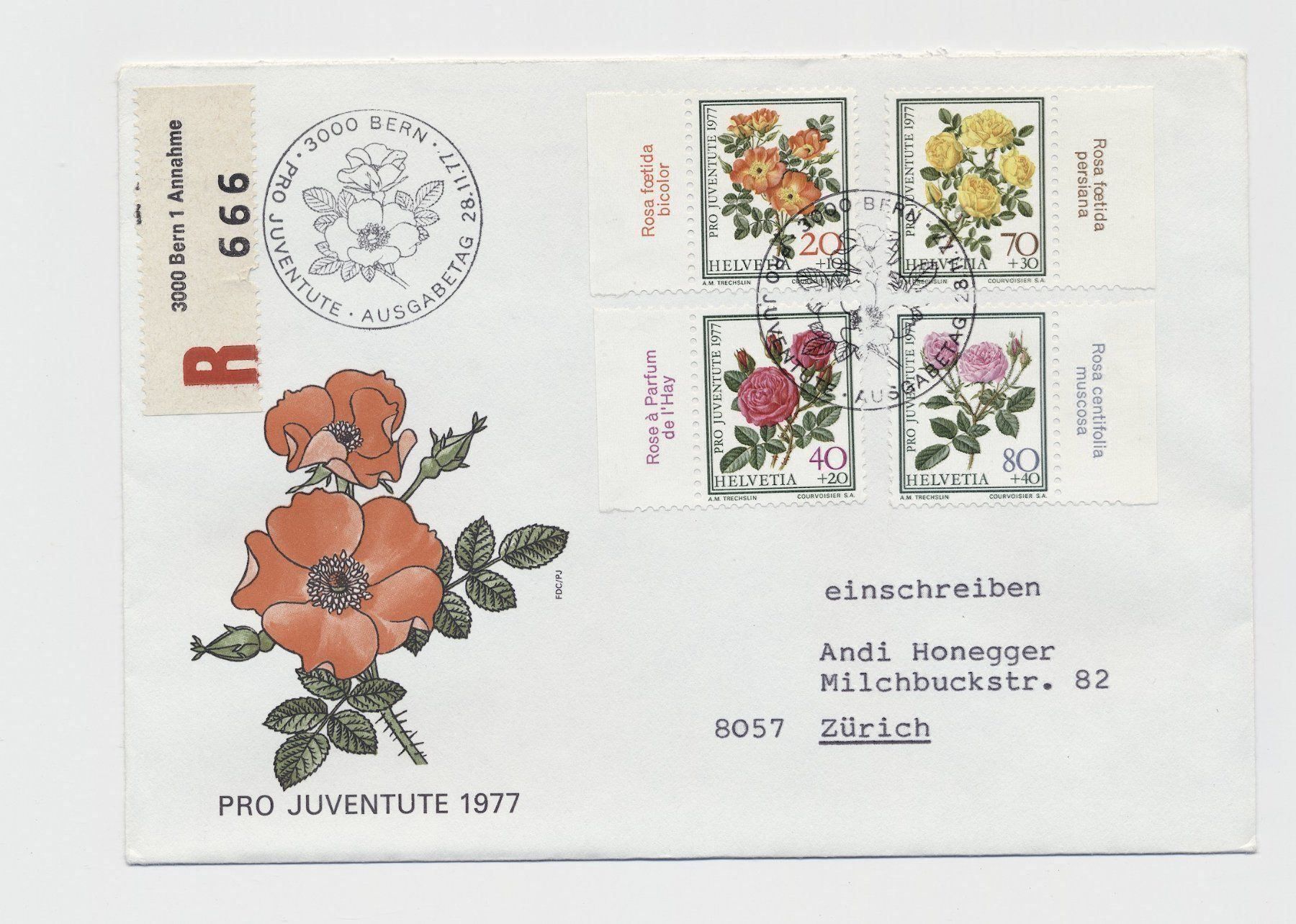 Tutti i francobolli: Pro Juventute 2 Charge und 2 FDC 1969-77 – Usato da Nesslau venduto da zueri6 1